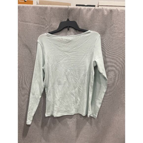 Levi's Women's Plus Size Honey Long Sleeve Tee - Vanilla Starlight Blue 1X - Picture 3 of 4